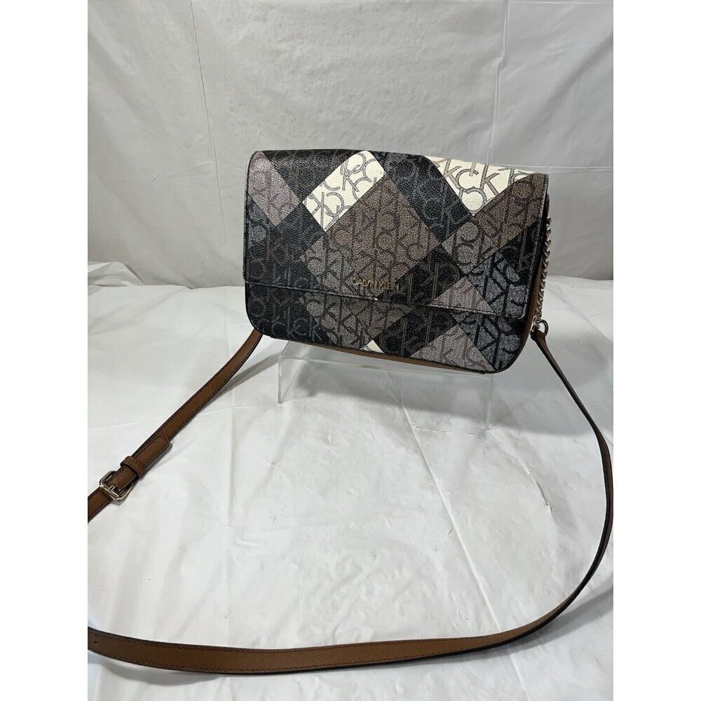 Calvin Klein Monogrammed Patchwork Crossbody - image 1